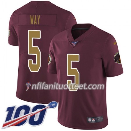 Miesten Washington Redskins NFL Pelipaita Tress Way 5 Nike Punainen 100th